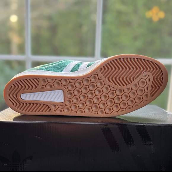 NIB Adidas Campus ADV Green Suede Gum Sole Sneakers Unisex Women’s 9 / Men’s 8 - Picture 5 of 12